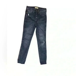 MADEWELL 10” High Rise Skinny Distressed Jeans   Size 26